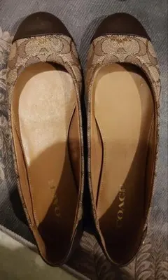 26.5cm コーチ　フラットシューズ　シグネチャー　中古　USサイズ10