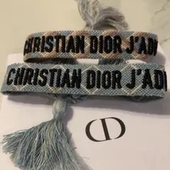 新木優子着・定価6万円・美品】Dior 高級刺繍ミサンガ ブレスレット