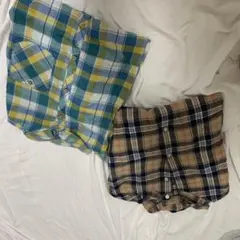 秋冬 チェックシャツ セット
