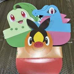 ポケモン レジェンド　サンバイザー ワニノコ　ポカブ　チコリータ
