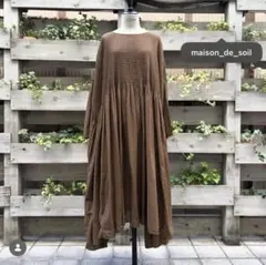 新品未使用タグ付maison de soil ブラックロングワンピースサイズ1 