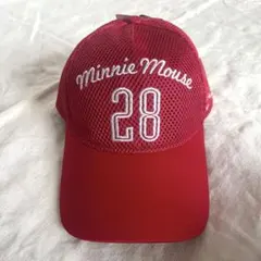 新品未使用 ディズニーリゾート ミニーマウス キャップ 58cm 赤
