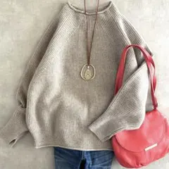 シップス 〈手洗い可能〉5Gウールカシミヤアゼプルオーバー　ベージュ