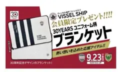 ヴィッセル神戸　「30YEARS ユニフォーム柄ブランケット」