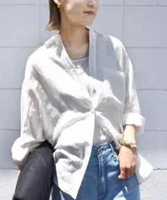 【25SS】SHIPS◆手洗い可能 IMPERIAL LINEN オーバーシャツのサムネイル
