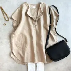 美品 ◆ URBAN RESEARCH DOORS ブラウス　リネン　ベージュ