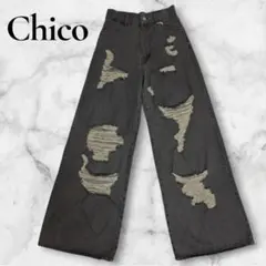 【新品未使用】Chico ダメージ ワイド デニムパンツ Y2K サイズ1