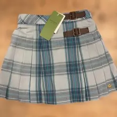 Kate Spade 水色 チェック プリーツスカート 120cm新品
