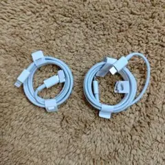 ホワイト Lightningケーブル 2本セット 約1メートル