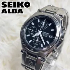 【稼働品】SEIKO ALBA クロノグラフ　腕時計　自動巻き