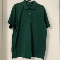 【GU】メンズ ダークグリーン ポロシャツ XL