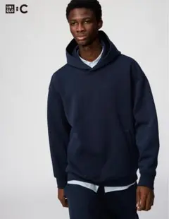UNIQLO：Cスウェットオーバーサイズプルパーカ L