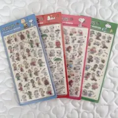 【韓国限定】スヌーピー ボンボンドロップシール 3D ステッカー ４枚組