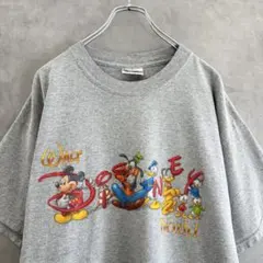 90s ヴィンテージ Disney ディズニー プリントTシャツ グレー L相当