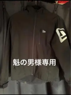 NEW ERAブラック ナイロンジャケット フルジッパー