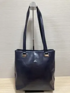 Kitamura キタムラ ハンドバッグ ネイビー レザー