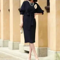 【美品】ルイルエブティック　ワンピース　バルーン　フォーマル　美ライン　Ｓ