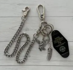 ウォレットチェーン　キーホルダー　アメカジ　ストリート　古着　イーグル　シルバー