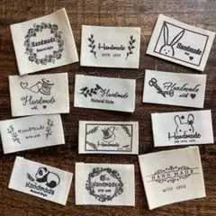 55 布 タグ いろいろなデザイン 12枚 ハンドメイド