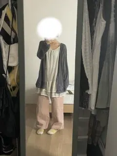 森ガール フェアリーグランジ レトロガール ピンク ワイドパンツ 秋