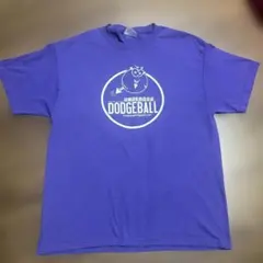 激レア00s Hanes ヘインズ ドッジボール Tシャツ パープル 古着 Lのサムネイル