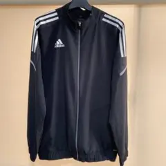 adidas 黒 ジップアップ スポーツジャケット