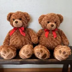 ビッグテディベア ぬいぐるみ 2体セット ブラウンのサムネイル