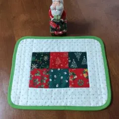 クリスマス　ティーマット　マルチクロス　パッチワーク　ハンドメイド　①
