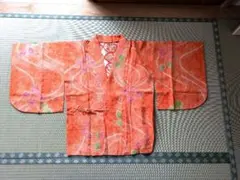 【処分セール】花柄羽織　絞り染め　道行　アンティーク　ヴィンテージ　正絹