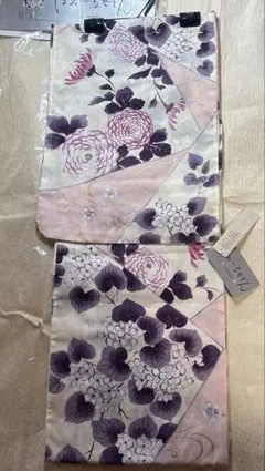 新品ボヌールセゾン　綿麻の浴衣　コットンリネン　紫陽花のサムネイル