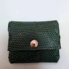 トカゲ四角小銭入大　グリーン