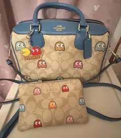 【ぐるぐる】COACH パックマン ショルダーバッグ COACH PAC-MAN コーチ F72906 パックマンコラボ ショルダーバッグ