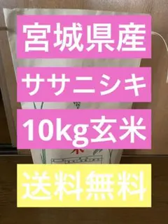 宮城県産ササニシキ10kg玄米　送料無料のサムネイル