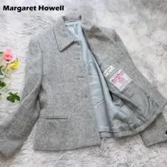 ✨マーガレットハウエル　ハリスツイード✨グレー　ウールコート　ジャケット
