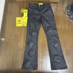 GUAPI フレア size30 GUAPI フレアパンツ 黒 ジーンズ GUAPI フレアデニム 30 ブラック