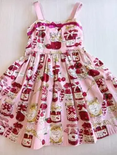 新品シャーリーテンプルジャム瓶プリント JSK ワンピース　130 Shirley Temple シャーリーテンプルジャム瓶柄 ワンピース 120 - メルカリ