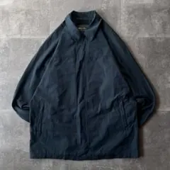 00s Eddie Bauer ステンカラーコート 黒 2XL A748 比翼のサムネイル