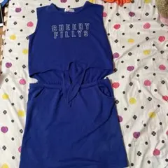 First ノースリーブ ワンピース ブルー