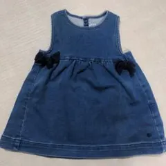 PETIT BATEAU デニムブルー ワンピース 12m/74cm