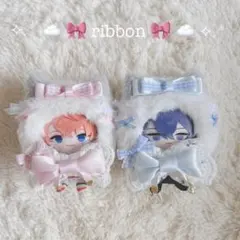 【ホワイト×ピンク】にじぱぺっと ぬい服 10cm 帽子 被り物 着ぐるみ