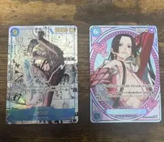 ワンピースカード2枚 サンジ コミパラ ボア・ハンコックEB03-02 SP