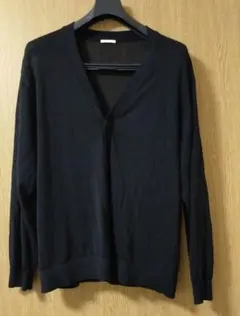 gu シアーニットカーディガン　L　BLACK