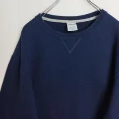 ラッセルアスレティック スウェット トレーナー ネイビー 無地 裏起毛 メンズМ