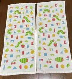 はらぺこあおむし　ガーゼフェイスタオル　約31×73cm 2枚セットのサムネイル