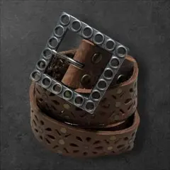 00s【archive】Leather Studded Belt Y2K
