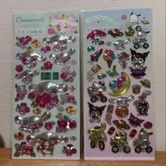 【海外製】シナモロール サンリオキャラクターズ 光沢平面シール2枚セット