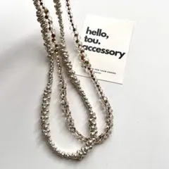大人気　ファルファーレクリアブロンズ　ビーズネックレス　チョーカー風ネックレス