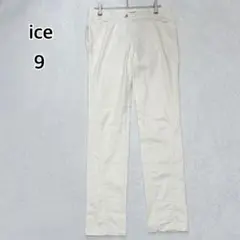 アイス 洗える リネンコットン スリムパンツ M 白 カジュアル i6658のサムネイル