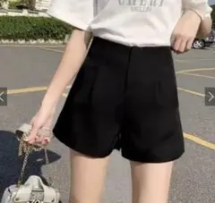 タックハイウエストショートパンツ　at1744