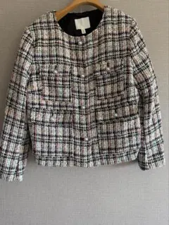 H&Mノーカラーツイードジャケット